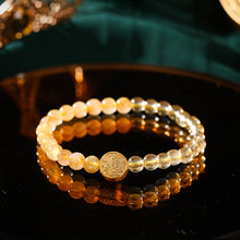 Load image into Gallery viewer, Golden Citrine Wealth-Attracting Bracelet with Gold Coin Char