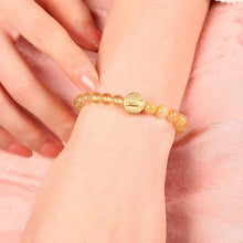 Load image into Gallery viewer, Golden Citrine Wealth-Attracting Bracelet with Gold Coin Char