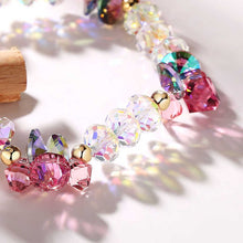 Load image into Gallery viewer, Pink Rose Clear Sparkling Austria Crystal Bracelet
