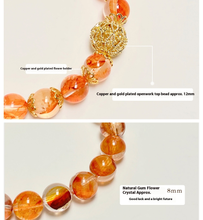 Load image into Gallery viewer, Prosperity Koi Red Rutilated Quartz Bracelet with Golden Sphere