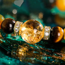 Load image into Gallery viewer, Tiger Eye & Citrine Abundance Attraction Bracelet