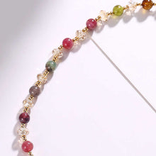 Load image into Gallery viewer, Multicolor Tourmaline Crystal Double Layer Bracelet – Abundance & Balance