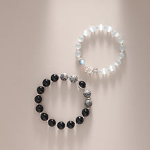 Load image into Gallery viewer, Twin Souls Bracelet Set – Black Onyx & Moonstone Couple Bracelets for Love and Spiritual Bond