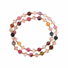 Load image into Gallery viewer, Multicolor Tourmaline Crystal Double Layer Bracelet – Abundance & Balance