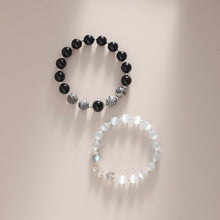 Load image into Gallery viewer, Twin Souls Bracelet Set – Black Onyx & Moonstone Couple Bracelets for Love and Spiritual Bond