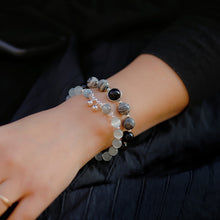 Load image into Gallery viewer, Twin Souls Bracelet Set – Black Onyx & Moonstone Couple Bracelets for Love and Spiritual Bond