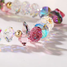 Load image into Gallery viewer, Pink Rose Clear Sparkling Austria Crystal Bracelet