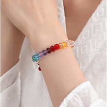 Load image into Gallery viewer, Rainbow Sparkle Multi-Faceted Austrian Crystal Bracelet – Personalized Engraving Available