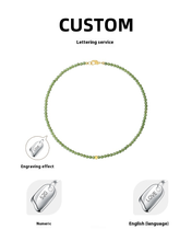 Load image into Gallery viewer, Green Jade Beaded Necklace with Plated Gold Bead – Prosperity & Harmony