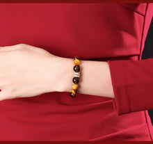 Load image into Gallery viewer, Tiger Eye & Citrine Abundance Attraction Bracelet
