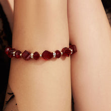 Load image into Gallery viewer, Sparkling Love Austrian Crystal Bracelet Red | Clear | Champagne Gold