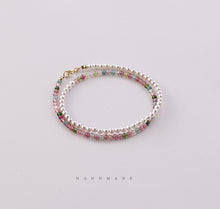 Load image into Gallery viewer, Double Strand Small Tourmaline and Pearl Harmony Bracelet