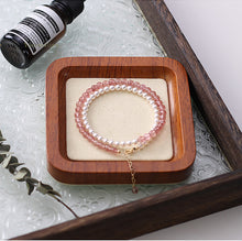 Load image into Gallery viewer, Strawberry Crystal & Pearl Harmony Bracelet – Double Layer for Love & Grace