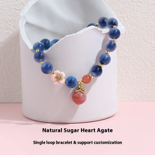 Load image into Gallery viewer, Peach Blossom Romance South Red Agate Bracelet