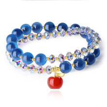 Load image into Gallery viewer, Peace Fruit Double-Layer Crystal Bracelet – Apple Charm Edition