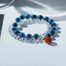 Load image into Gallery viewer, Peace Fruit Double-Layer Crystal Bracelet – Apple Charm Edition