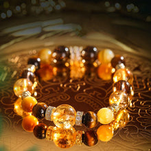 Load image into Gallery viewer, Tiger Eye & Citrine Abundance Attraction Bracelet