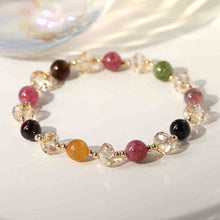 Load image into Gallery viewer, Multicolor Tourmaline Crystal Double Layer Bracelet – Abundance & Balance