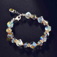 Load image into Gallery viewer, Sparkling Love Austrian Crystal Bracelet Red | Clear | Champagne Gold