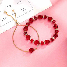 Load image into Gallery viewer, Sparkling Love Austrian Crystal Bracelet Red | Clear | Champagne Gold
