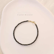 Load image into Gallery viewer, Black Obsidian Crystal Bracelet – 2mm/3mm/4mm Faceted Beads for Grounding and Protection
