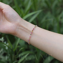 Load image into Gallery viewer, Rainbow Tourmaline &amp; Freshwater Pearl Bracelet with 925 Silver Char
