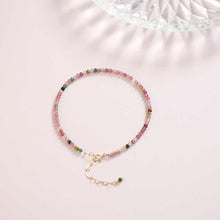 Load image into Gallery viewer, Small Faceted Tourmaline Bracelet – Natural Multicolor Healing Crystals for Love &amp; Charm
