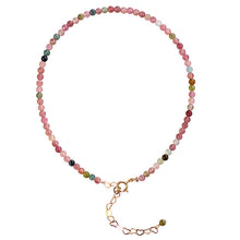 Load image into Gallery viewer, Small Faceted Tourmaline Bracelet – Natural Multicolor Healing Crystals for Love &amp; Charm
