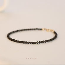 Load image into Gallery viewer, Black Obsidian Crystal Bracelet – 2mm/3mm/4mm Faceted Beads for Grounding and Protection
