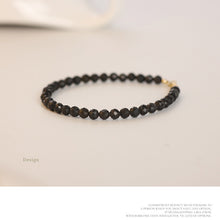 Load image into Gallery viewer, Black Obsidian Crystal Bracelet – 2mm/3mm/4mm Faceted Beads for Grounding and Protection
