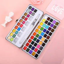 Load image into Gallery viewer, Watercolor 50-100 Color Solid Set Pigment Art Supplies Oracular Basic Neon Glitter Watercolor Professional Paint Drawing
