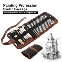 Load image into Gallery viewer, 27/39pcs Sketch Pencil Set Professional Sketching Drawing Kit Wood Pencil Pencil Bags For Painter School Students Art Supplies
