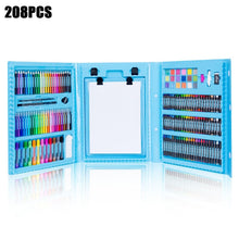 Load image into Gallery viewer, 208 PCS Kid Draw Set Colored Pencil Crayon Watercolors Pens With Drawing Board Drawing Set Toy School Supplies Kid Gifts
