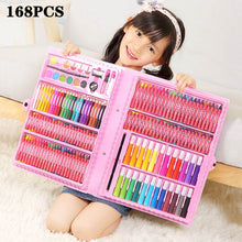 Load image into Gallery viewer, 208 PCS Kid Draw Set Colored Pencil Crayon Watercolors Pens With Drawing Board Drawing Set Toy School Supplies Kid Gifts
