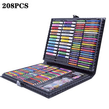 Load image into Gallery viewer, 208 PCS Kid Draw Set Colored Pencil Crayon Watercolors Pens With Drawing Board Drawing Set Toy School Supplies Kid Gifts
