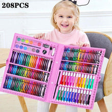 Load image into Gallery viewer, 208 PCS Kid Draw Set Colored Pencil Crayon Watercolors Pens With Drawing Board Drawing Set Toy School Supplies Kid Gifts
