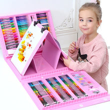 Load image into Gallery viewer, 208 PCS Kid Draw Set Colored Pencil Crayon Watercolors Pens With Drawing Board Drawing Set Toy School Supplies Kid Gifts
