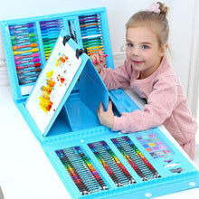 Load image into Gallery viewer, 208 PCS Kid Draw Set Colored Pencil Crayon Watercolors Pens With Drawing Board Drawing Set Toy School Supplies Kid Gifts
