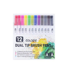 Load image into Gallery viewer, 12-120 Markers Dual Tip Brush Pens Fineliners Watercolor Art Markers for Drawing Painting Art Supplies
