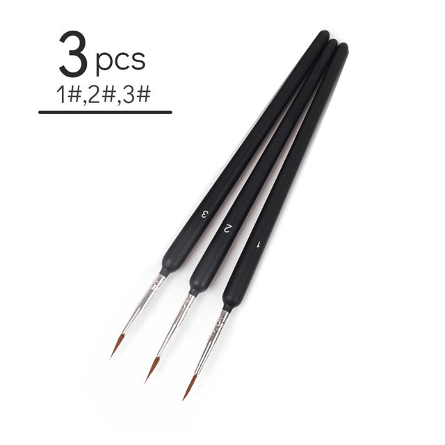 10 PCS Miniature Paint Brushes Set Professional Nylon hook line pen Art Liner drawing for Acrylic Watercolor Painting