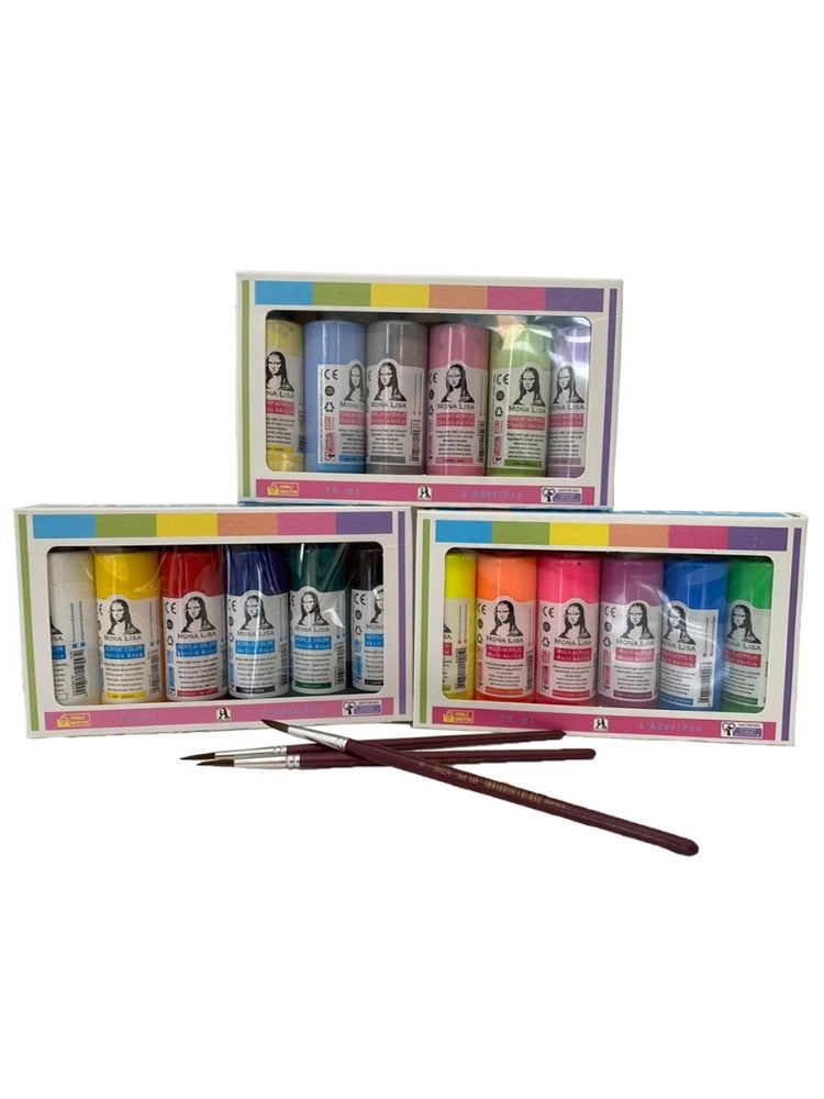 6/10/18 Colors Acrylic Paint Set Art Supplies Airbrush Paint Professional Hand product Water Resistant DIY  Wooden Fabric Canvas